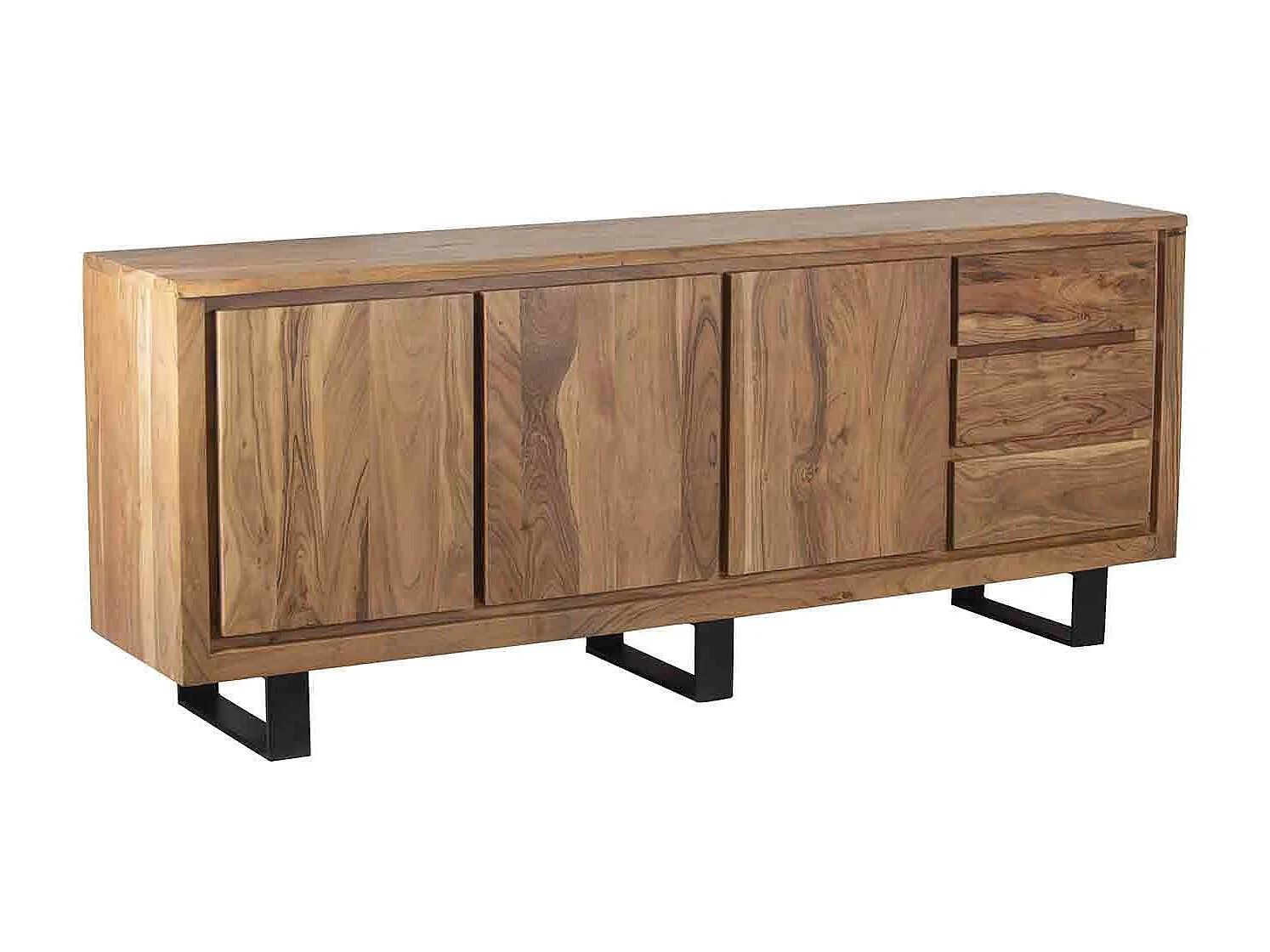 Buffet bas 3 portes 3 tiroirs | Acacia Bunting
