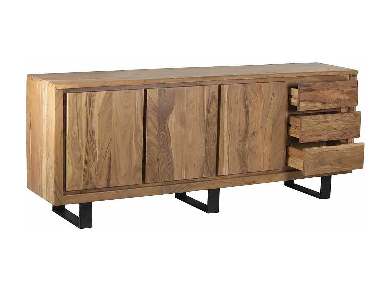 Buffet bas 3 portes 3 tiroirs | Acacia Bunting