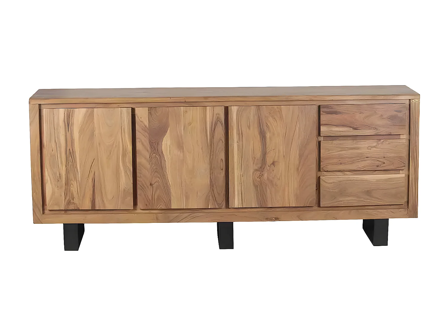 Buffet bas 3 portes 3 tiroirs | Acacia Bunting