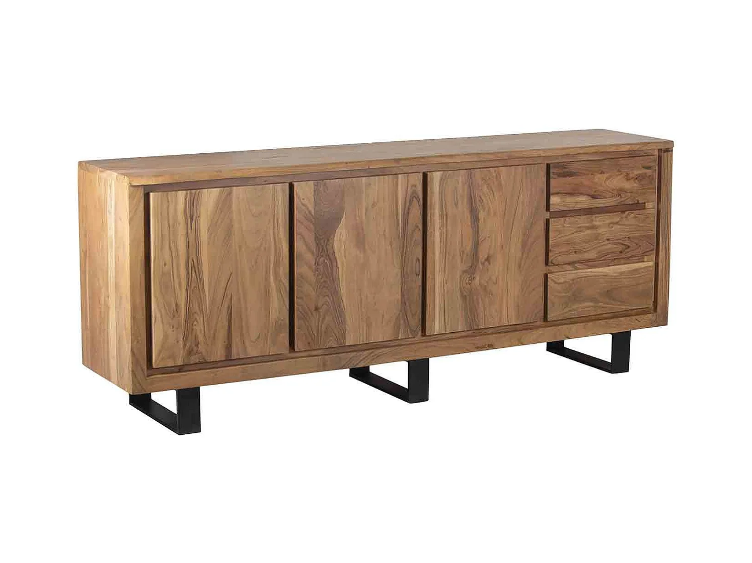 Buffet bas 3 portes 3 tiroirs | Acacia Bunting