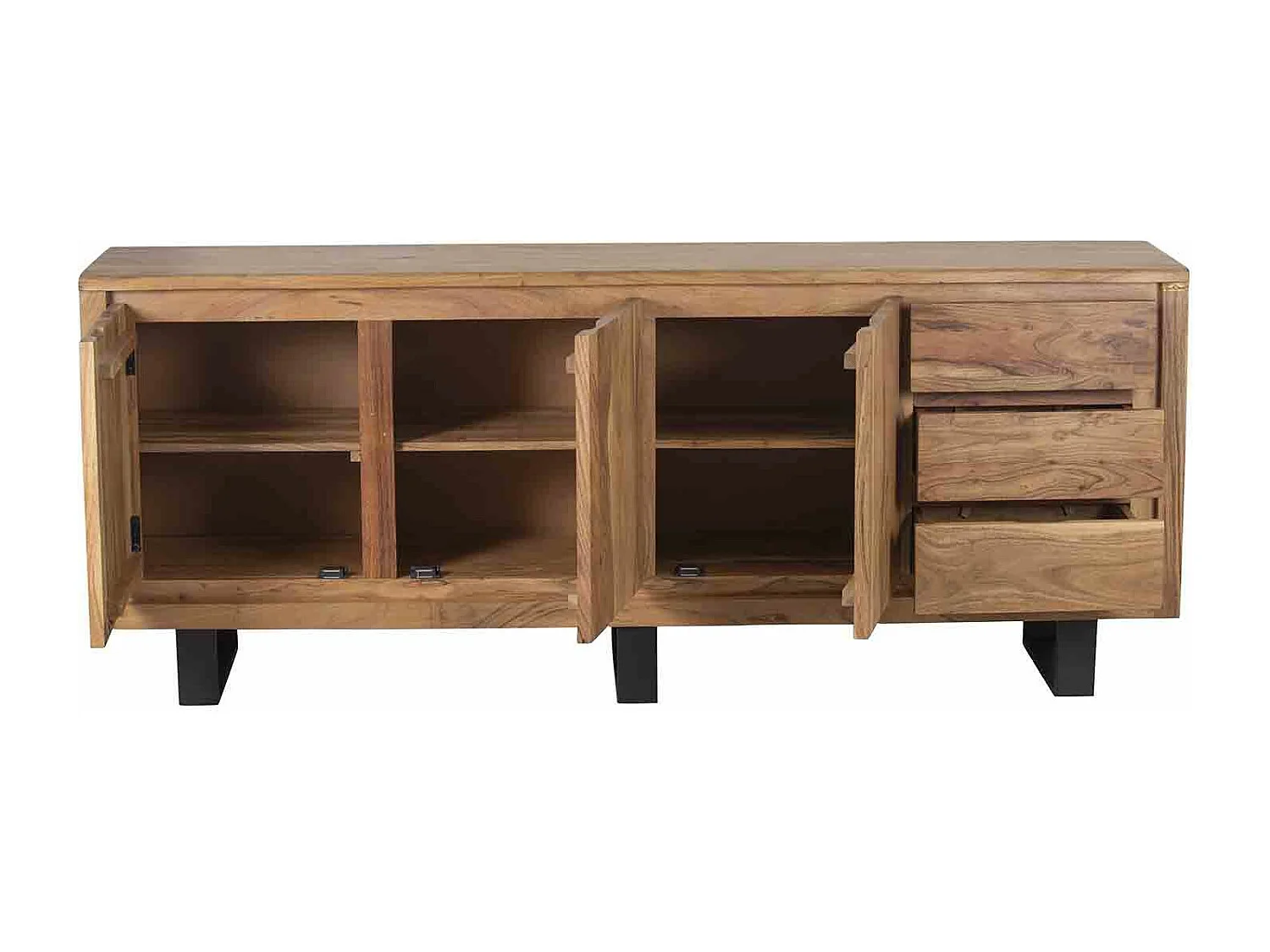 Buffet bas 3 portes 3 tiroirs | Acacia Bunting