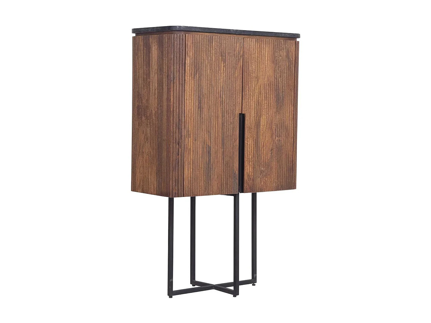 Buffet Haut 2P plateau marbre noir | Manguier Kfir