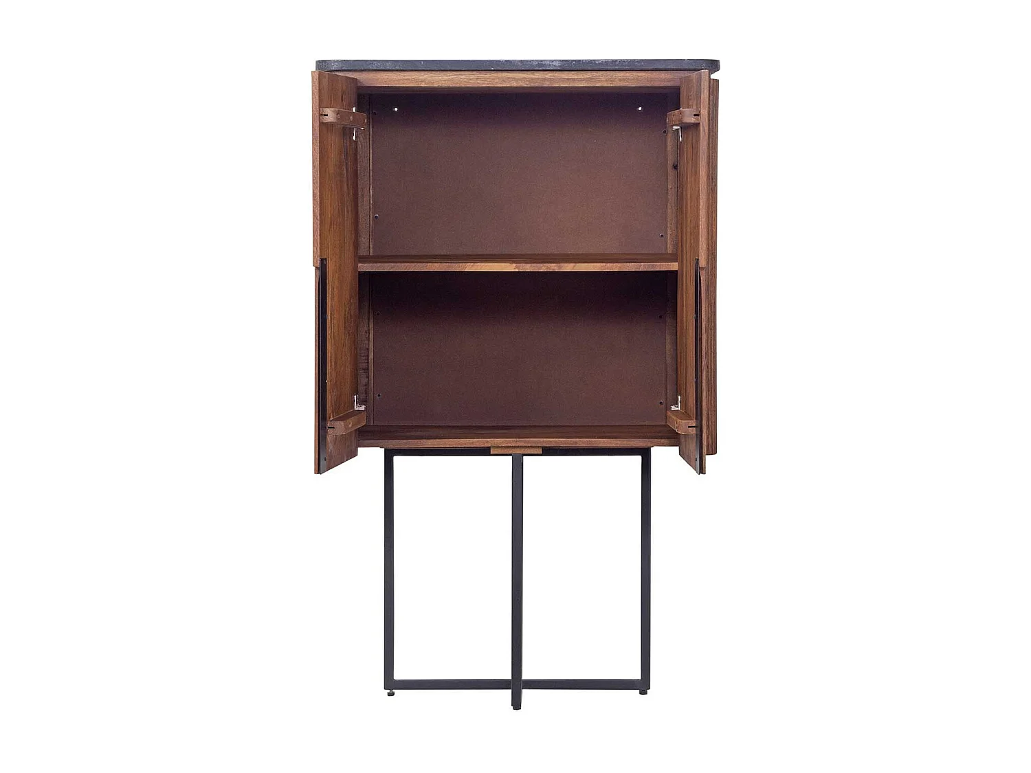 Buffet Haut 2P plateau marbre noir | Manguier Kfir