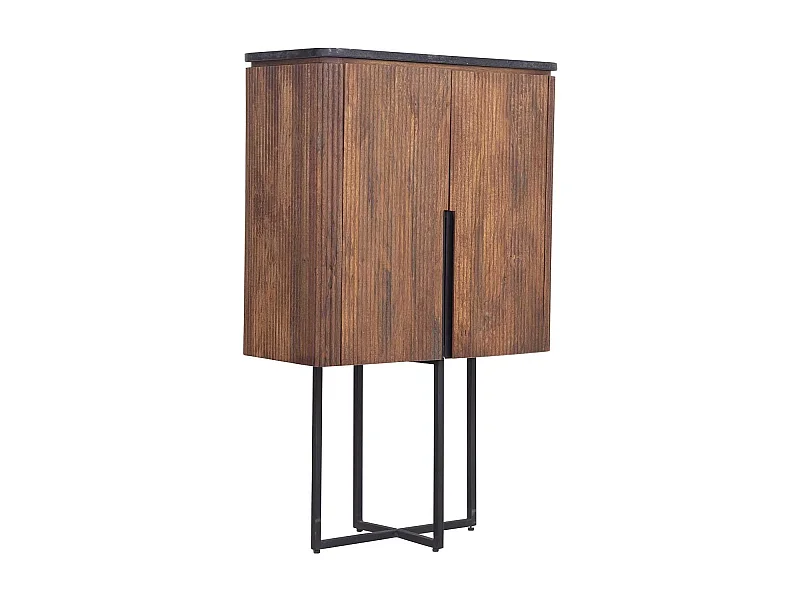 Buffet Haut 2P plateau marbre noir | Manguier Kfir