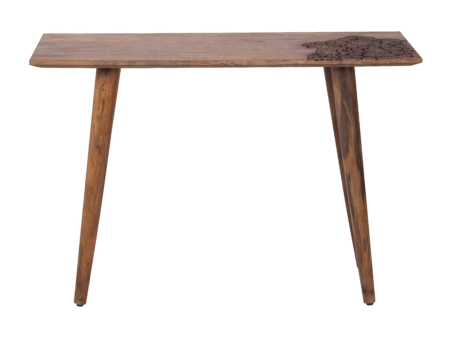 Console plateau sculpté bois massif | Manguier Adir