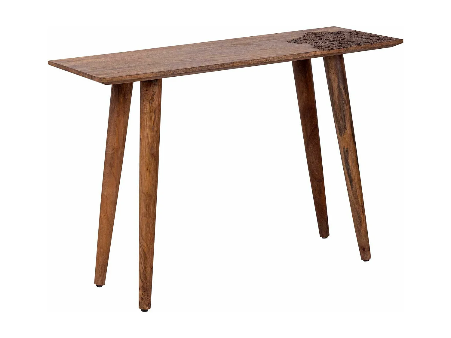 Console plateau sculpté bois massif | Manguier Adir