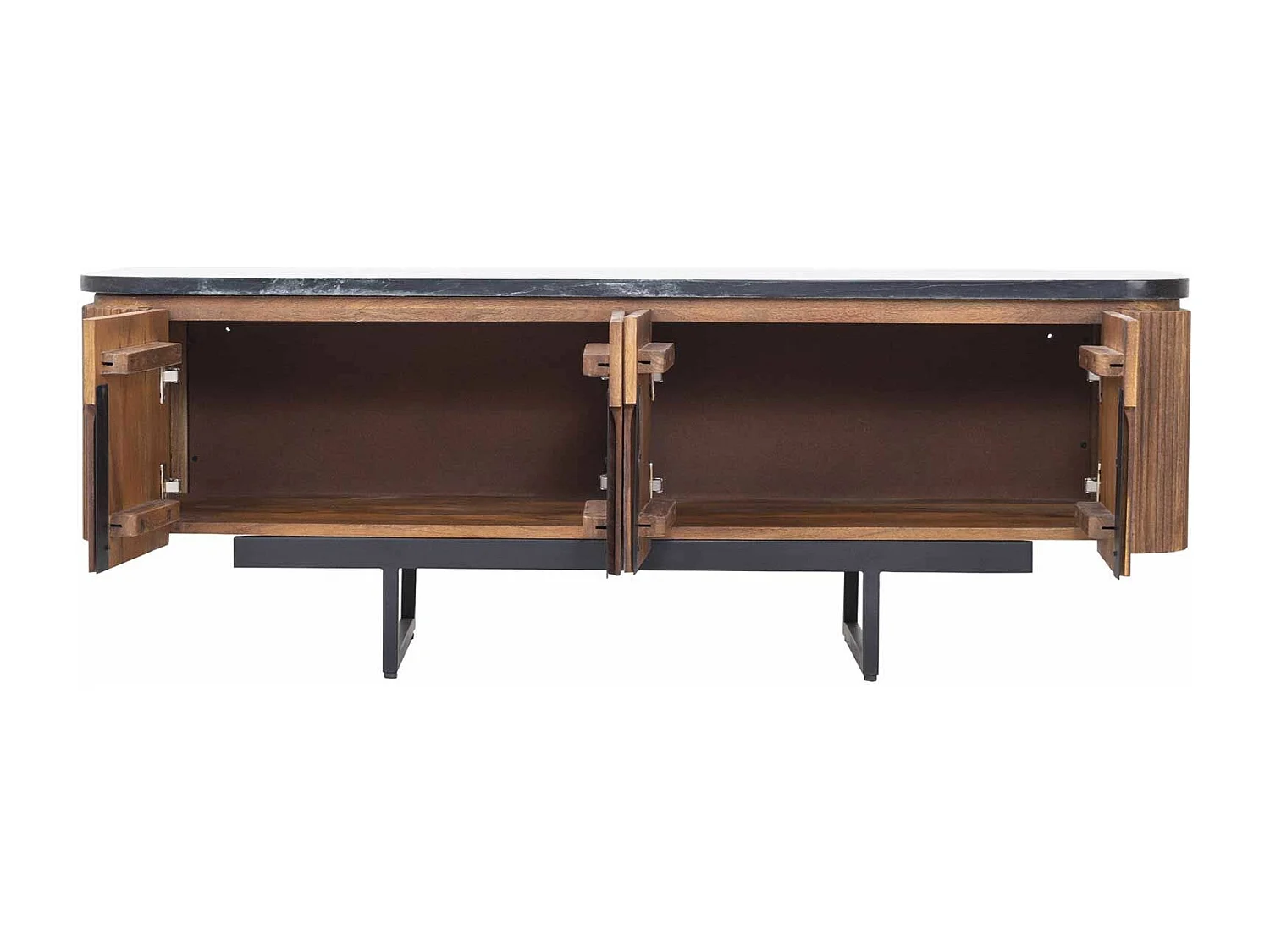 Meuble TV plateau marbre noir | Manguier Kfir