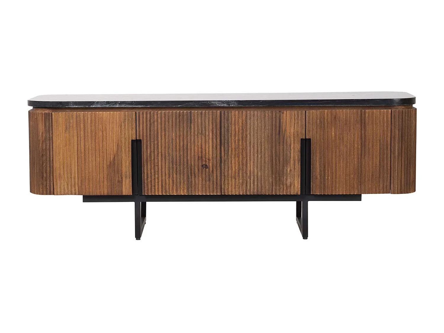 Meuble TV plateau marbre noir | Manguier Kfir