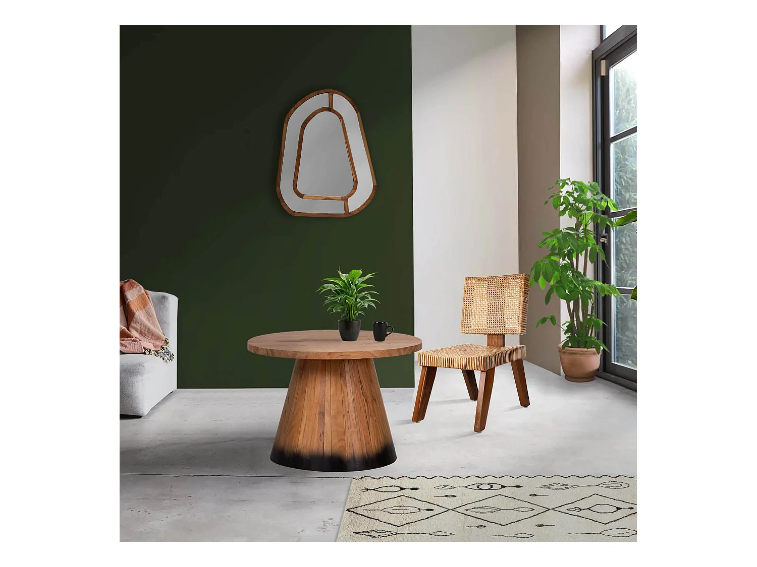 Table basse ronde 60 cm | Acacia Dimona