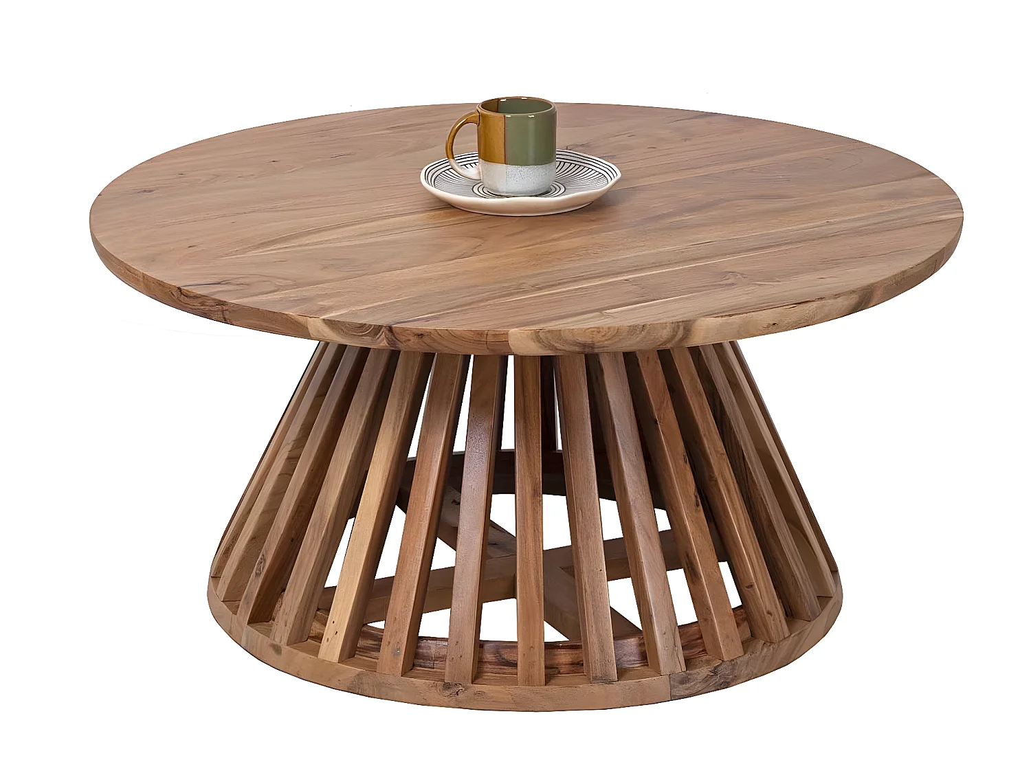 Table basse ronde bois massif | Acacia Kfir