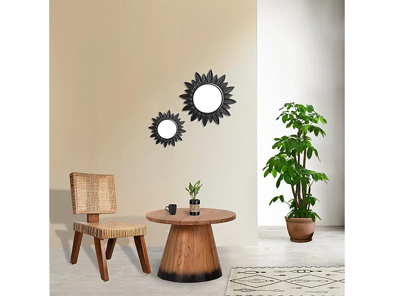 Table basse bois ronde 70 cm | Acacia Dimona