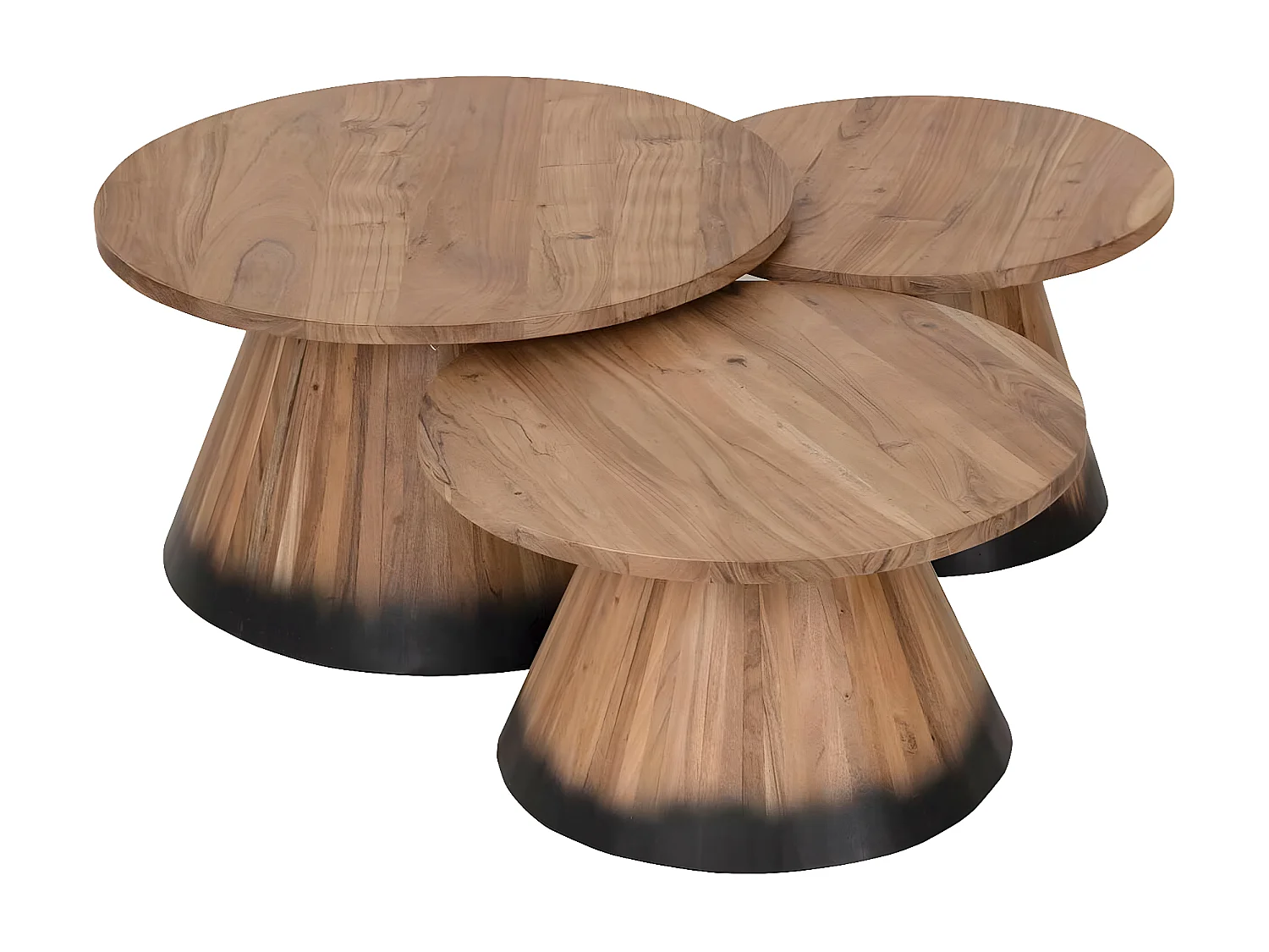 Table basse bois ronde 70 cm | Acacia Dimona