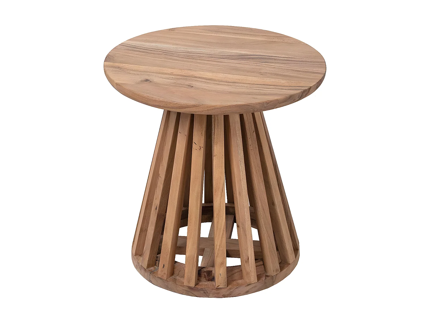 Table d'appoint ronde bois massif | Acacia Kfir