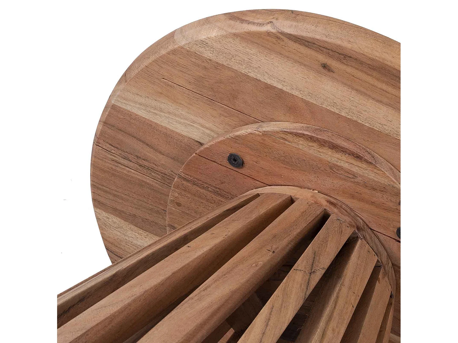 Table d'appoint ronde bois massif | Acacia Kfir
