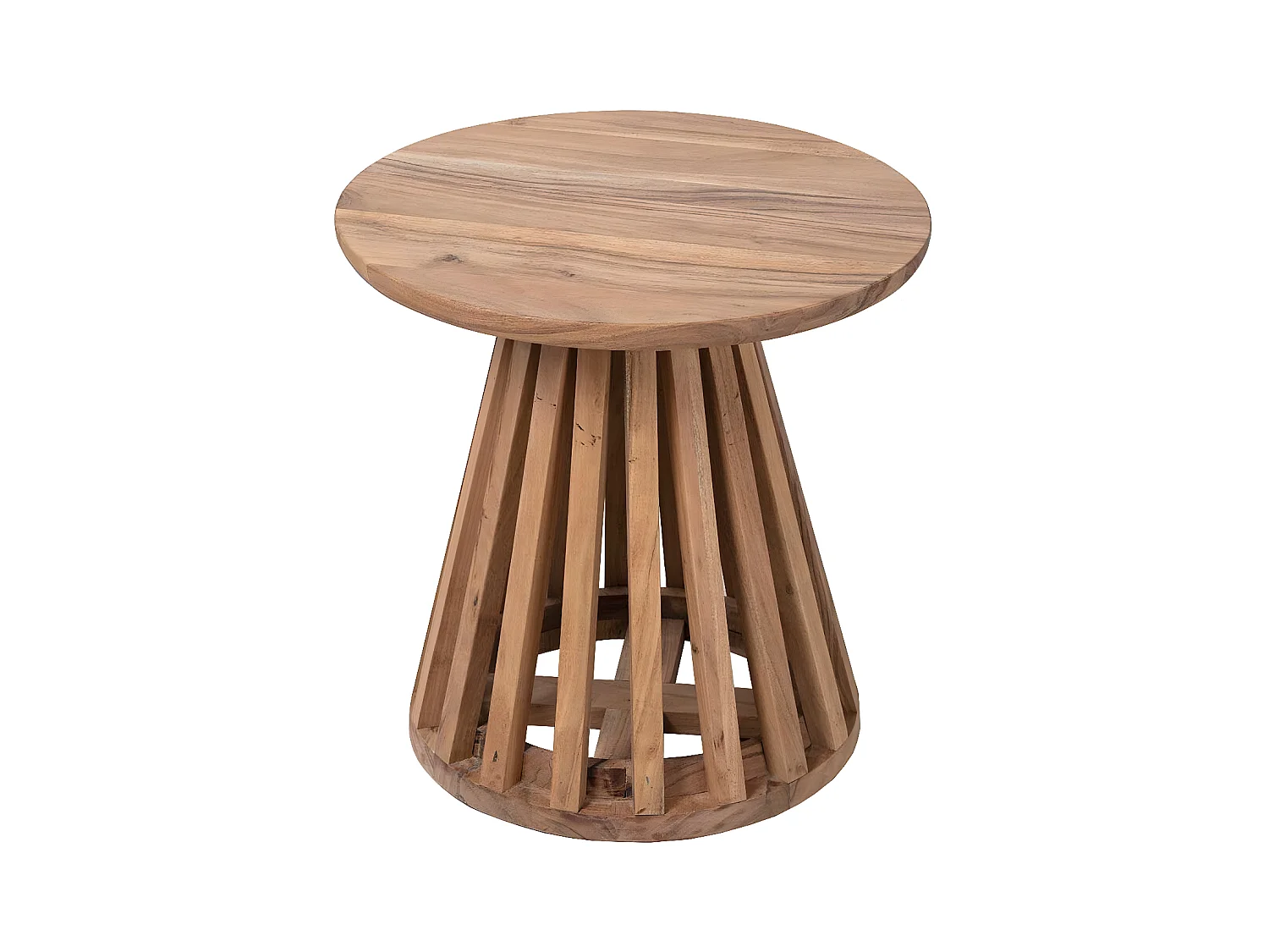 Table d'appoint ronde bois massif | Acacia Kfir