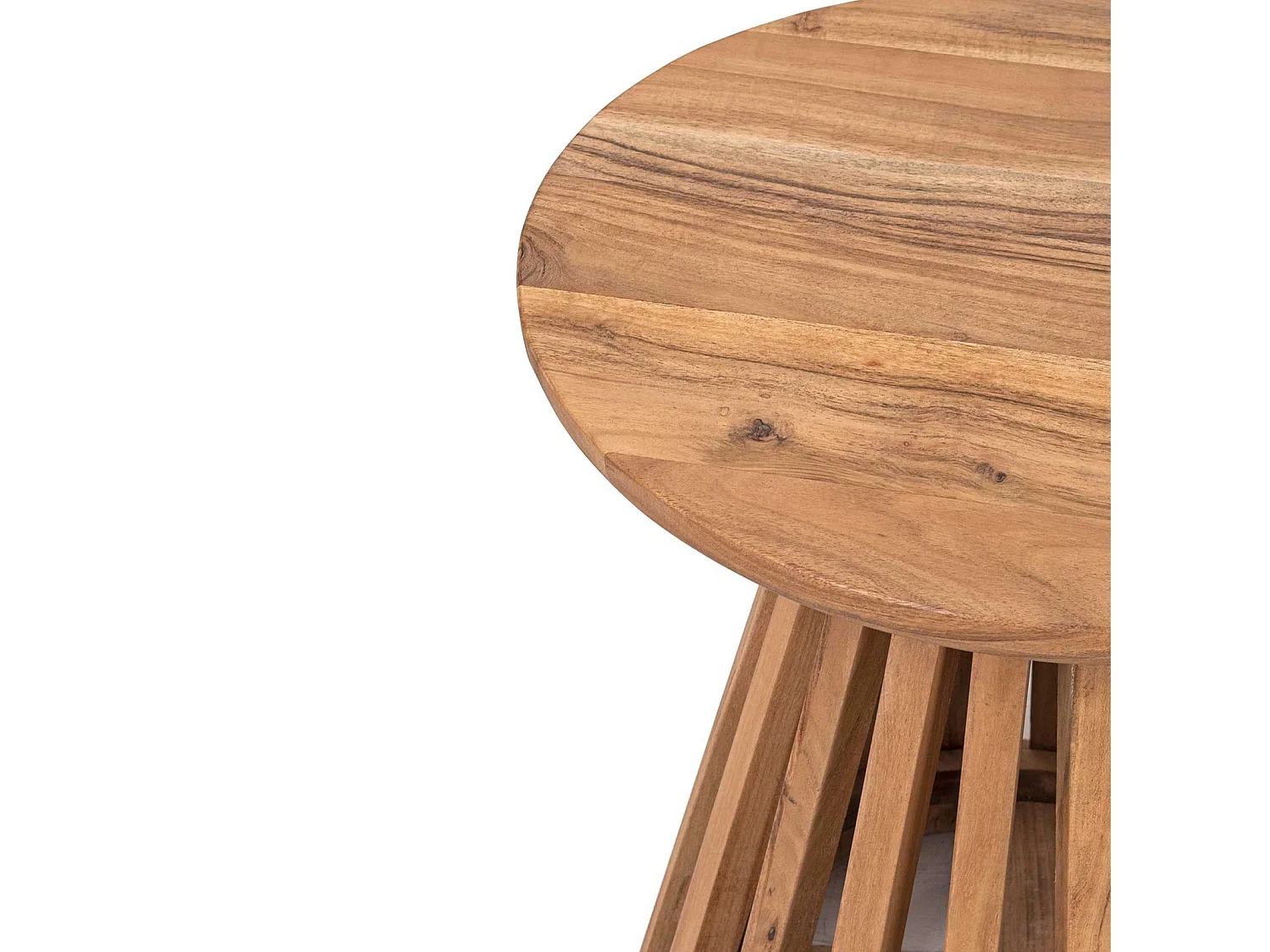 Table d'appoint ronde bois massif | Acacia Kfir