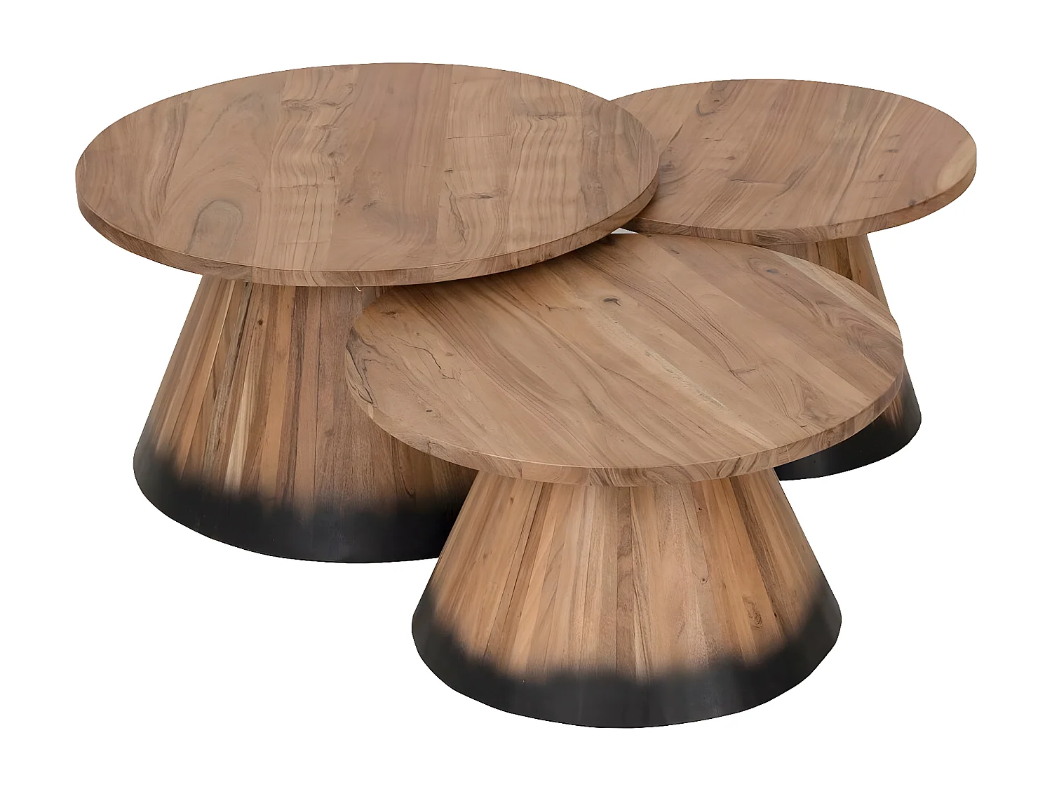 Table basse ronde bois 80 cm | Acacia Dimona
