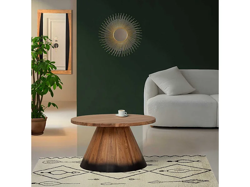 Table basse ronde bois 80 cm | Acacia Dimona