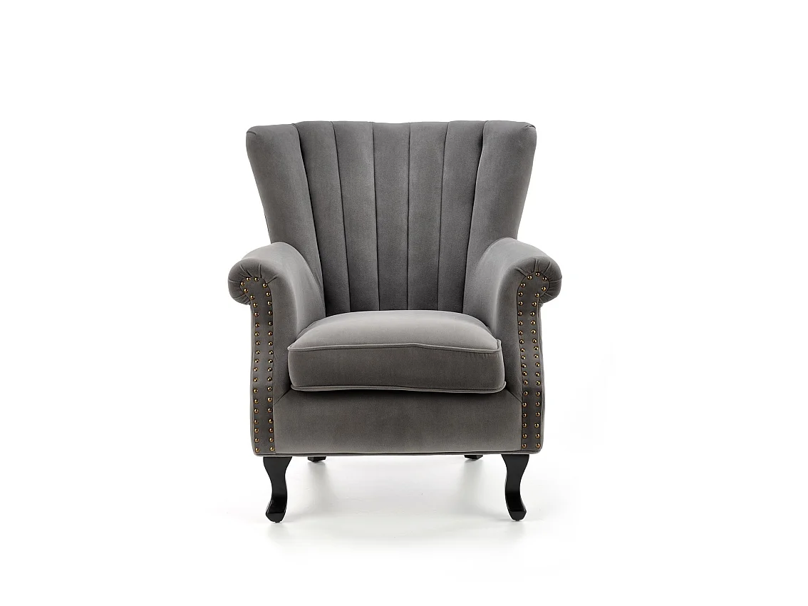 Fotel do salonu TITAN VELVET ciemnozielony
