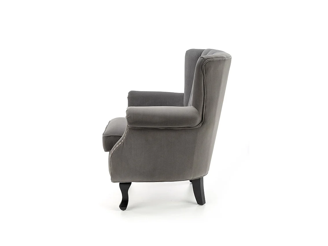 Fotel do salonu TITAN VELVET ciemnozielony