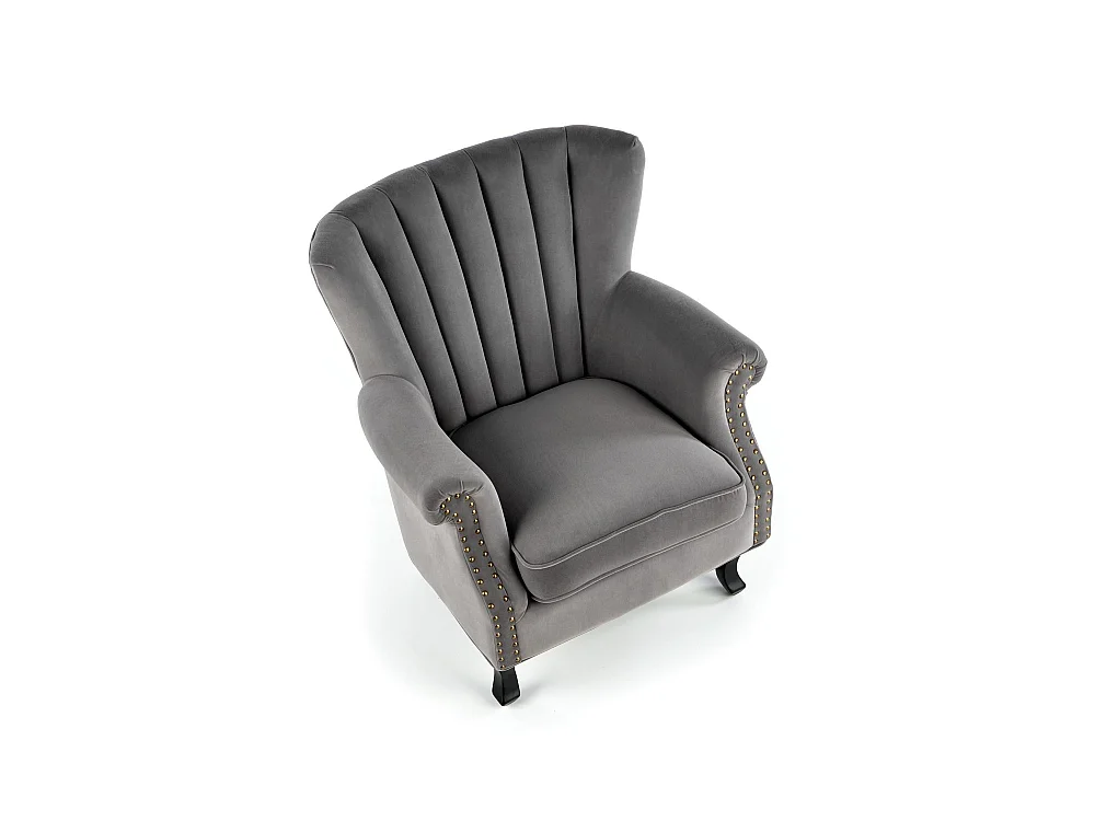 Fotel do salonu TITAN VELVET ciemnozielony