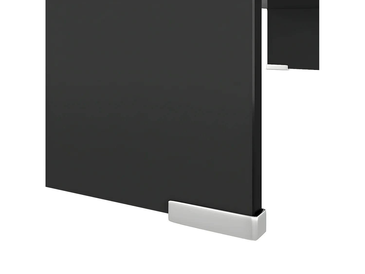 Meuble TV/ Support pour moniteur 80 x 30 x 13 cm Verre Noir