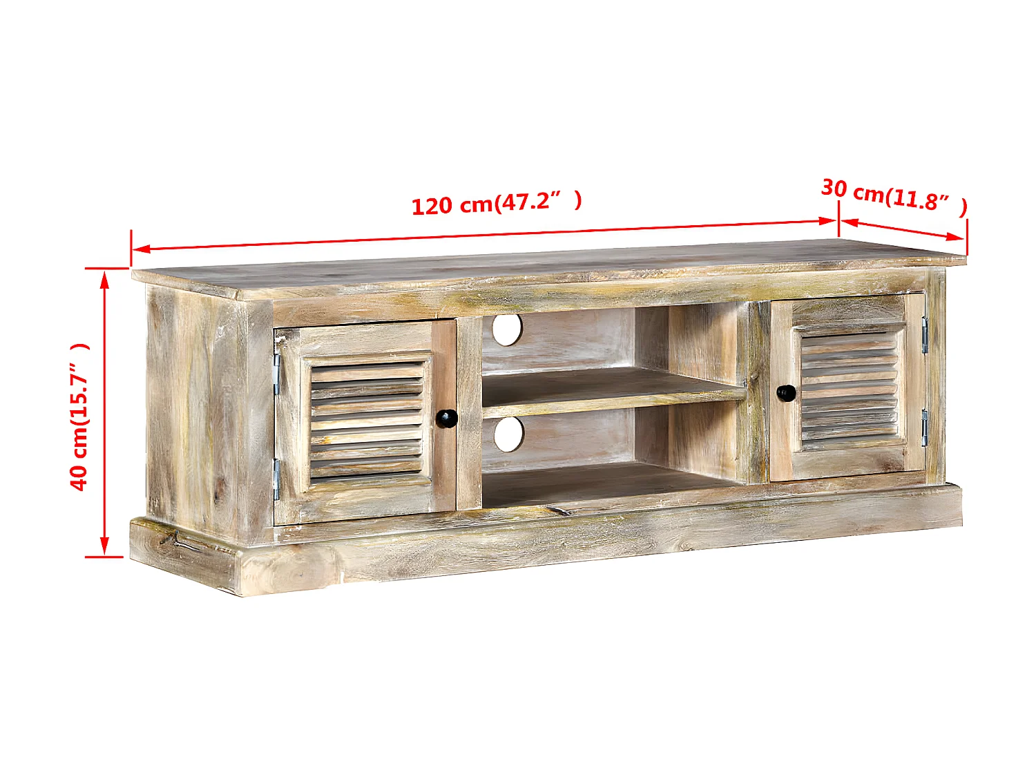 Mueble para la TV de madera maciza de mango