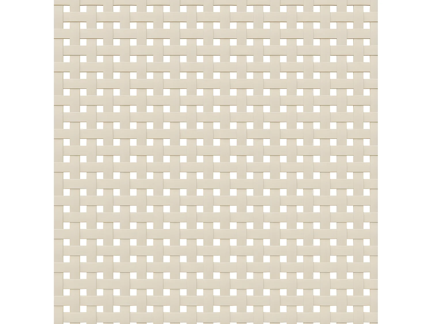 Meuble TV SENJA aspect rotin blanc 158x40x49cm bois massif pin