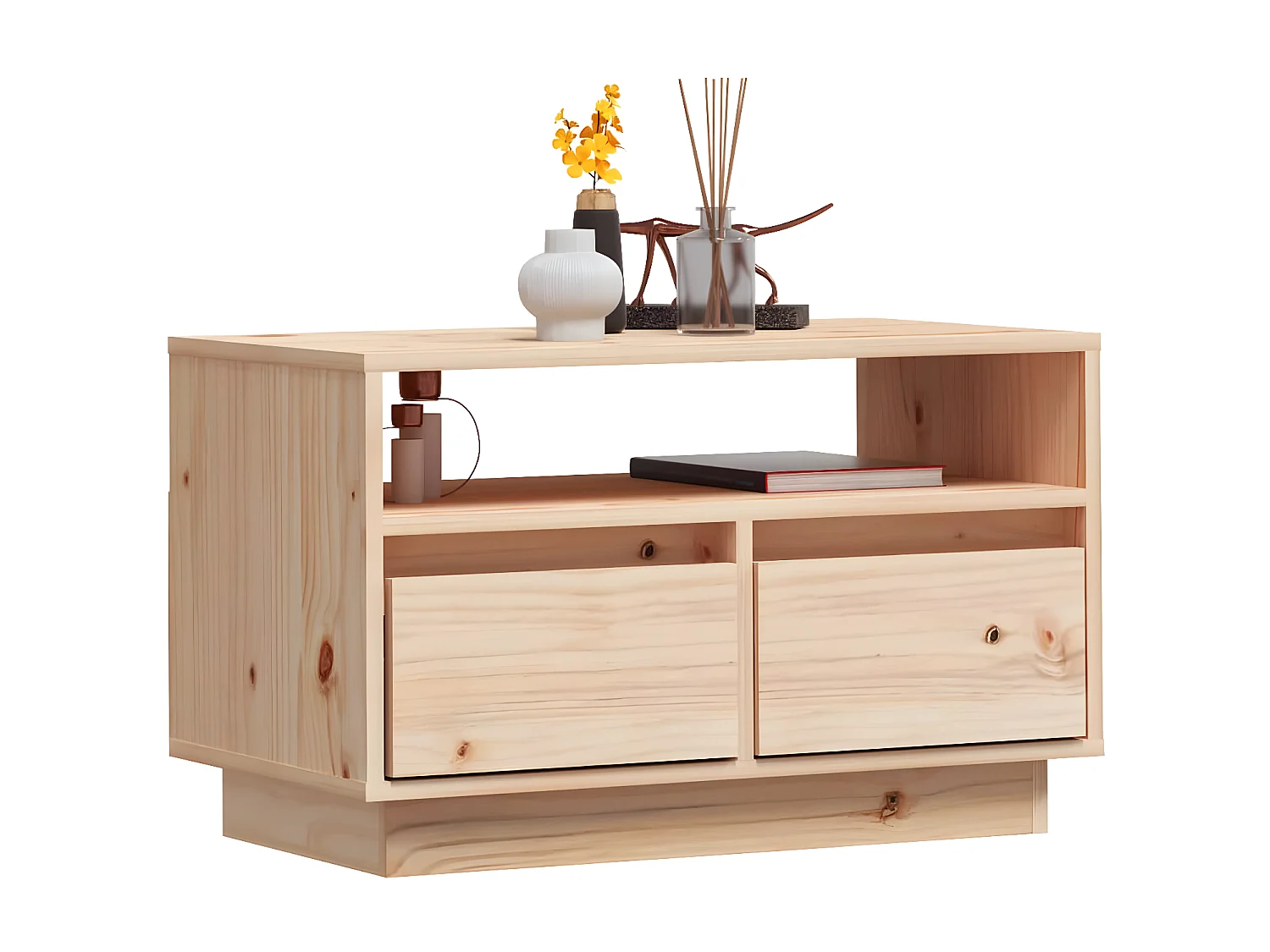 Meuble TV 60x35x37 cm Bois de pin massif