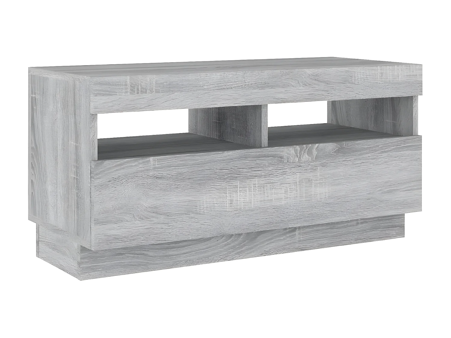 Meuble TV avec lumières LED sonoma gris 80x35x40 cm