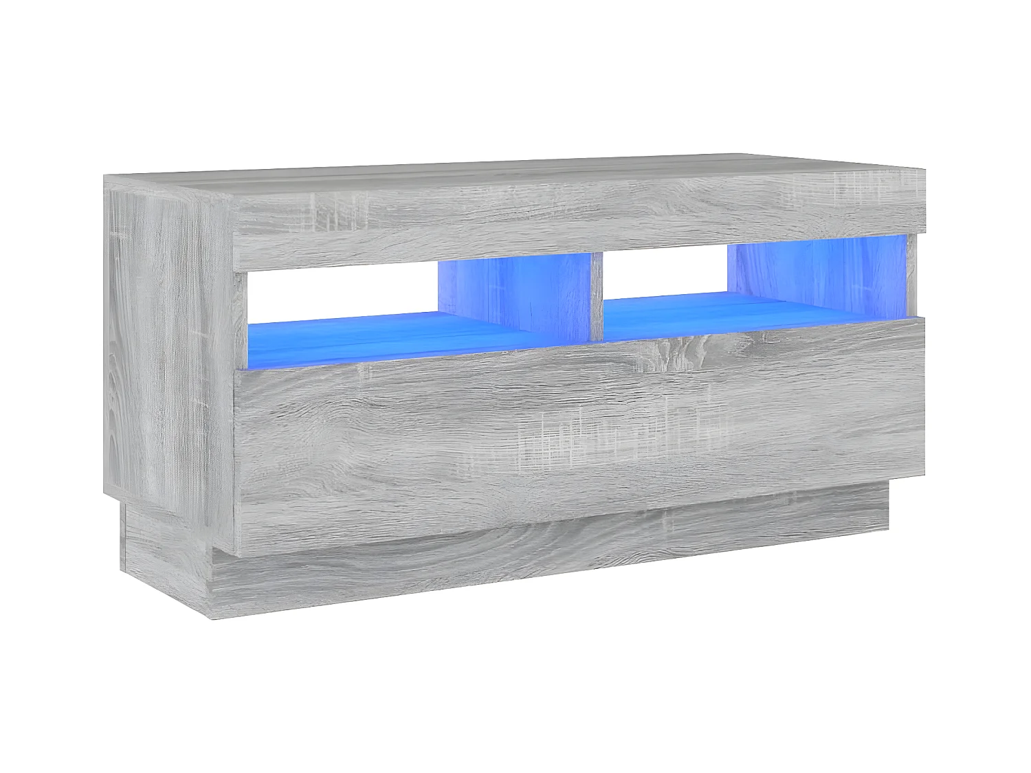 Mueble de TV con luces LED gris Sonoma 80x35x40 cm