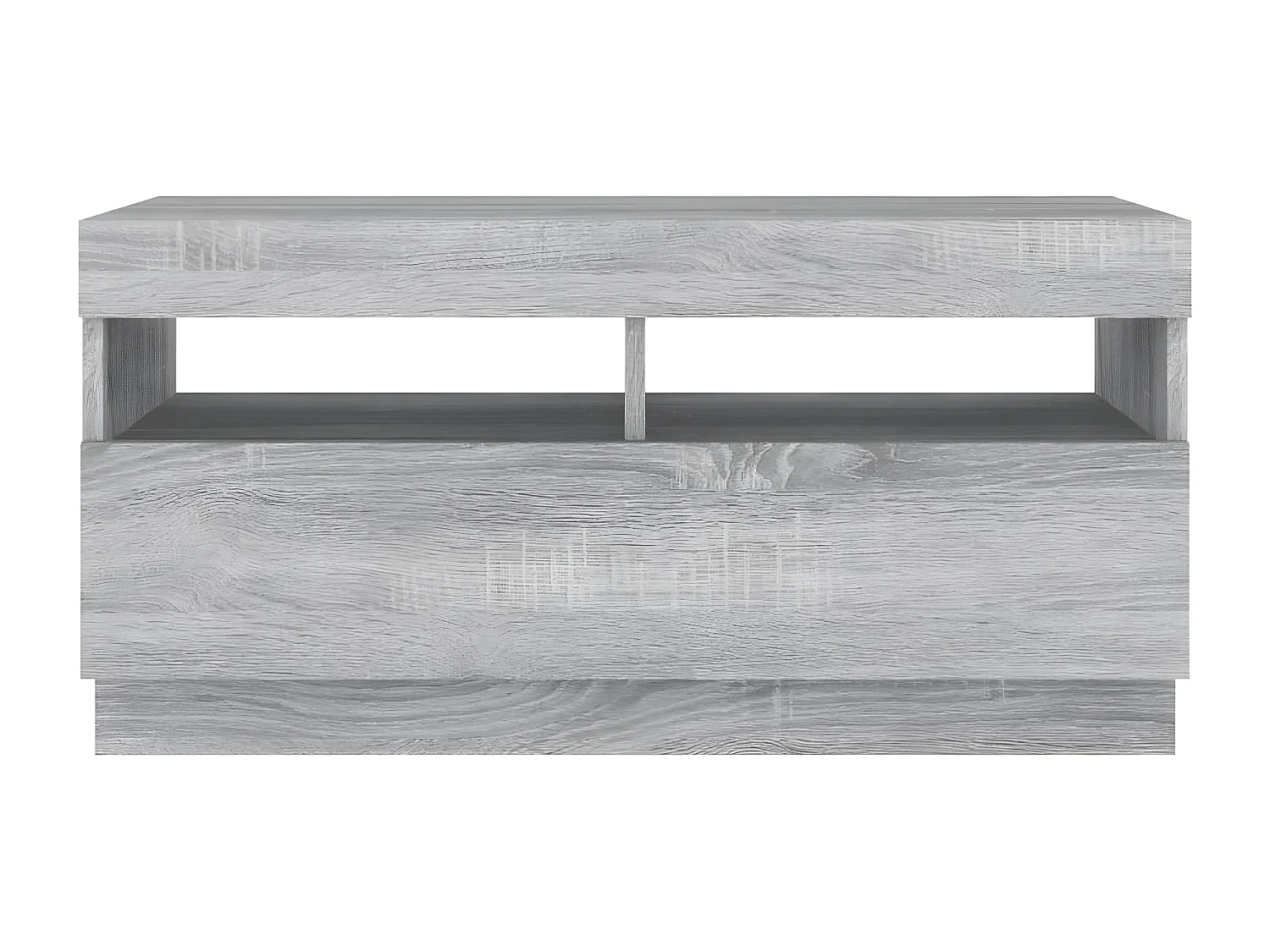 Meuble TV avec lumières LED sonoma gris 80x35x40 cm