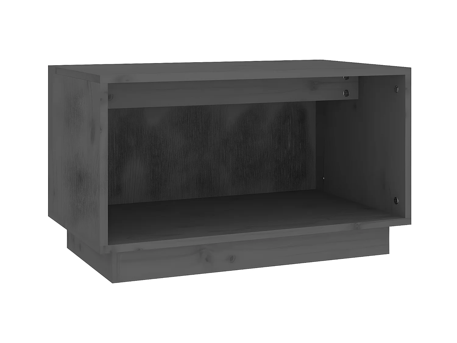 Tv-meubel 60x35x35 cm massief grenenhout grijs