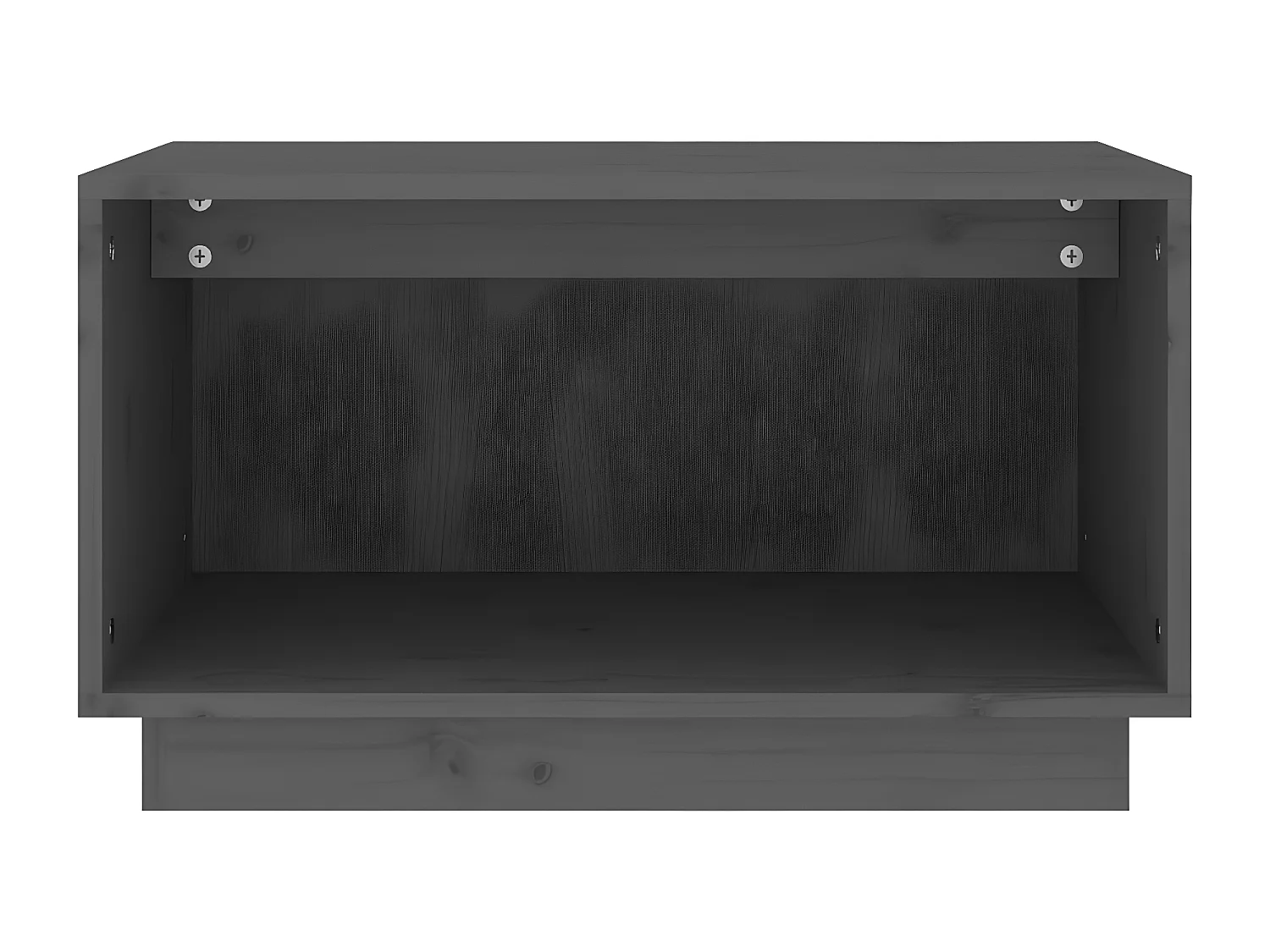 Meuble TV Gris 60x35x35 cm Bois de pin massif