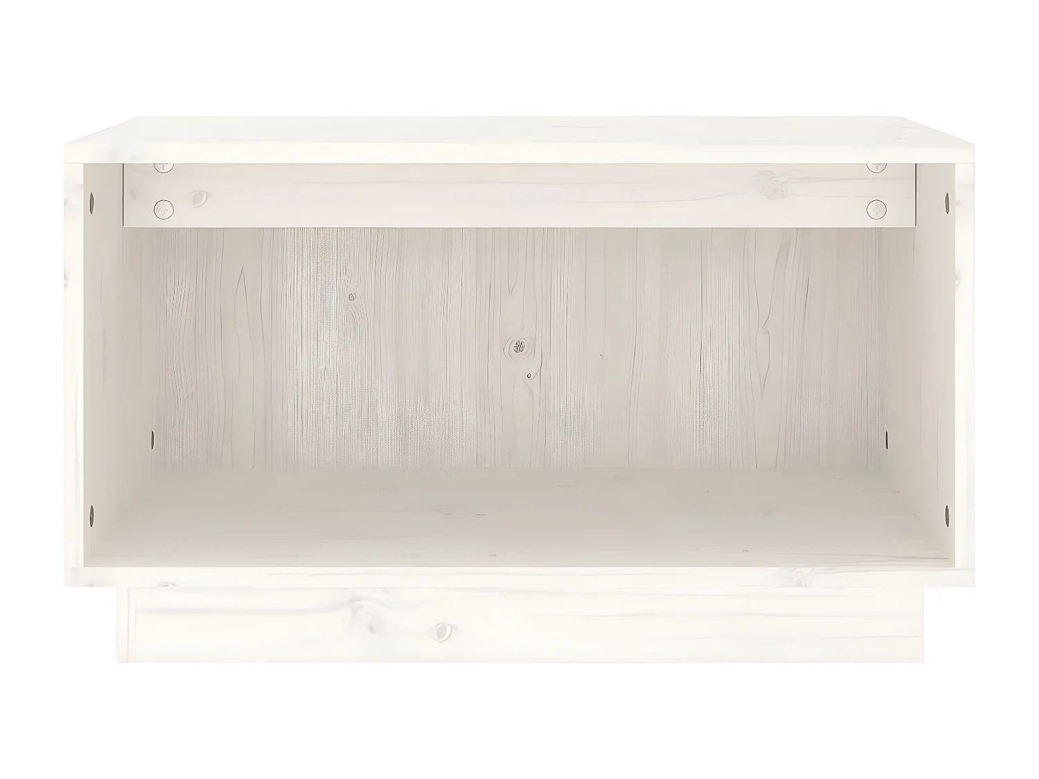 Meuble TV Blanc 60x35x35 cm Bois de pin massif