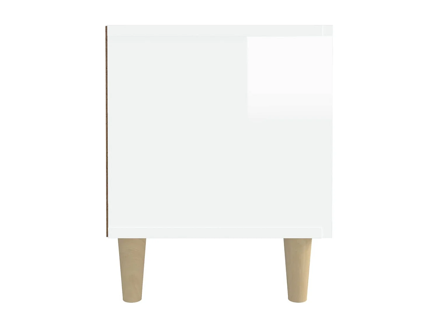 Mueble de TV madera contrachapada blanco brillo 180x31,5x40 cm
