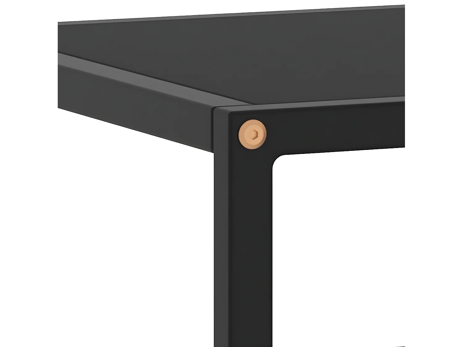 Meuble TV noir avec verre noir 120x40x40 cm