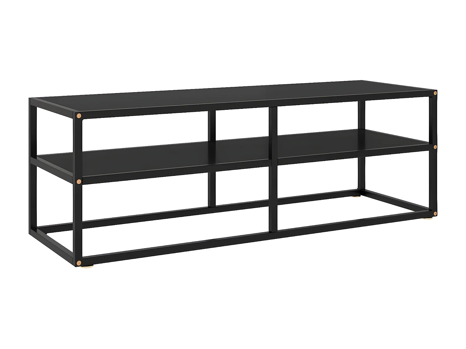 Meuble TV noir avec verre noir 120x40x40 cm