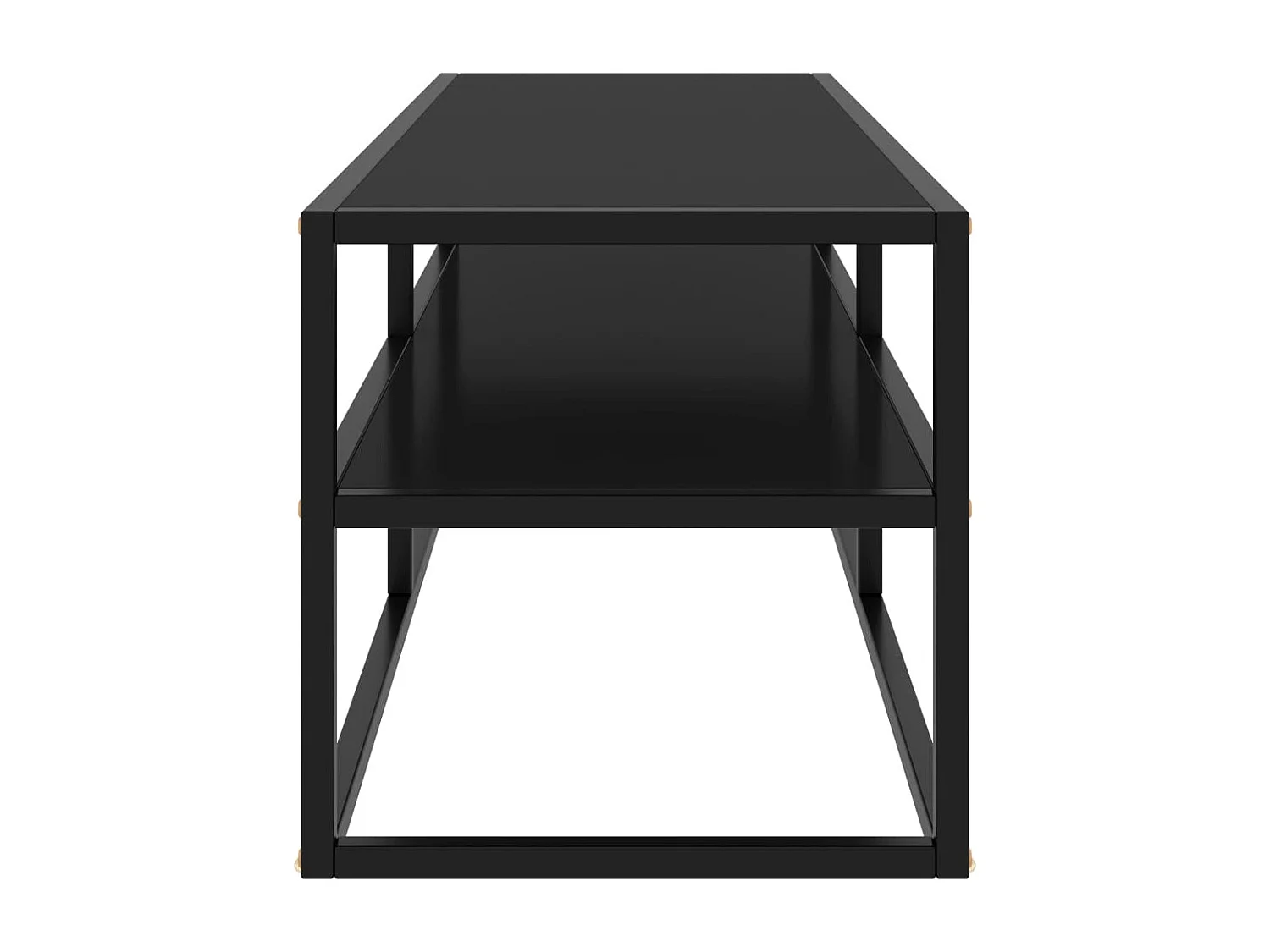 Meuble TV noir avec verre noir 120x40x40 cm