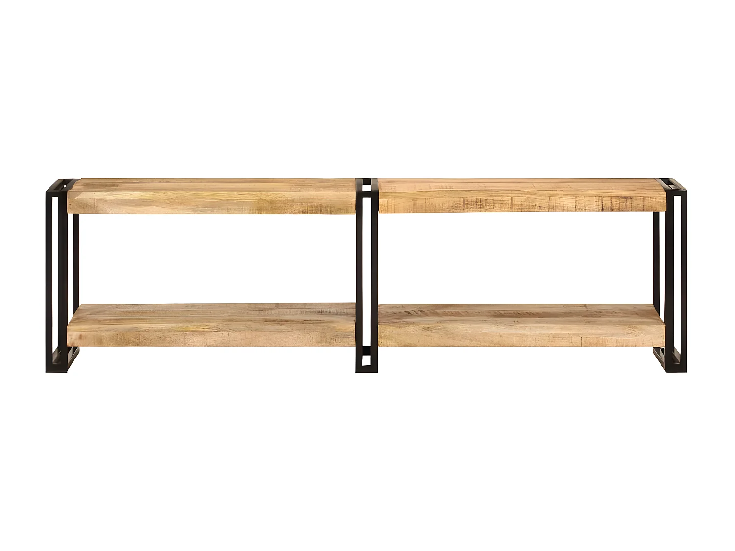 Meuble TV 140x30x40 cm bois massif de manguier