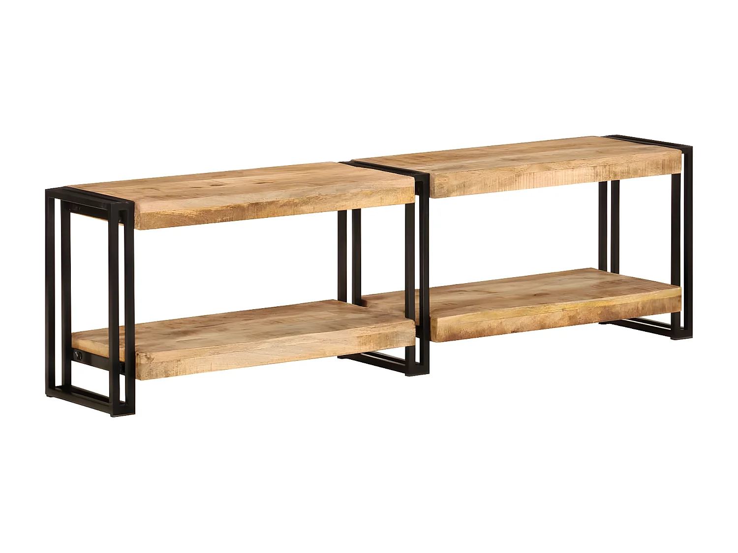 Meuble TV 140x30x40 cm bois massif de manguier