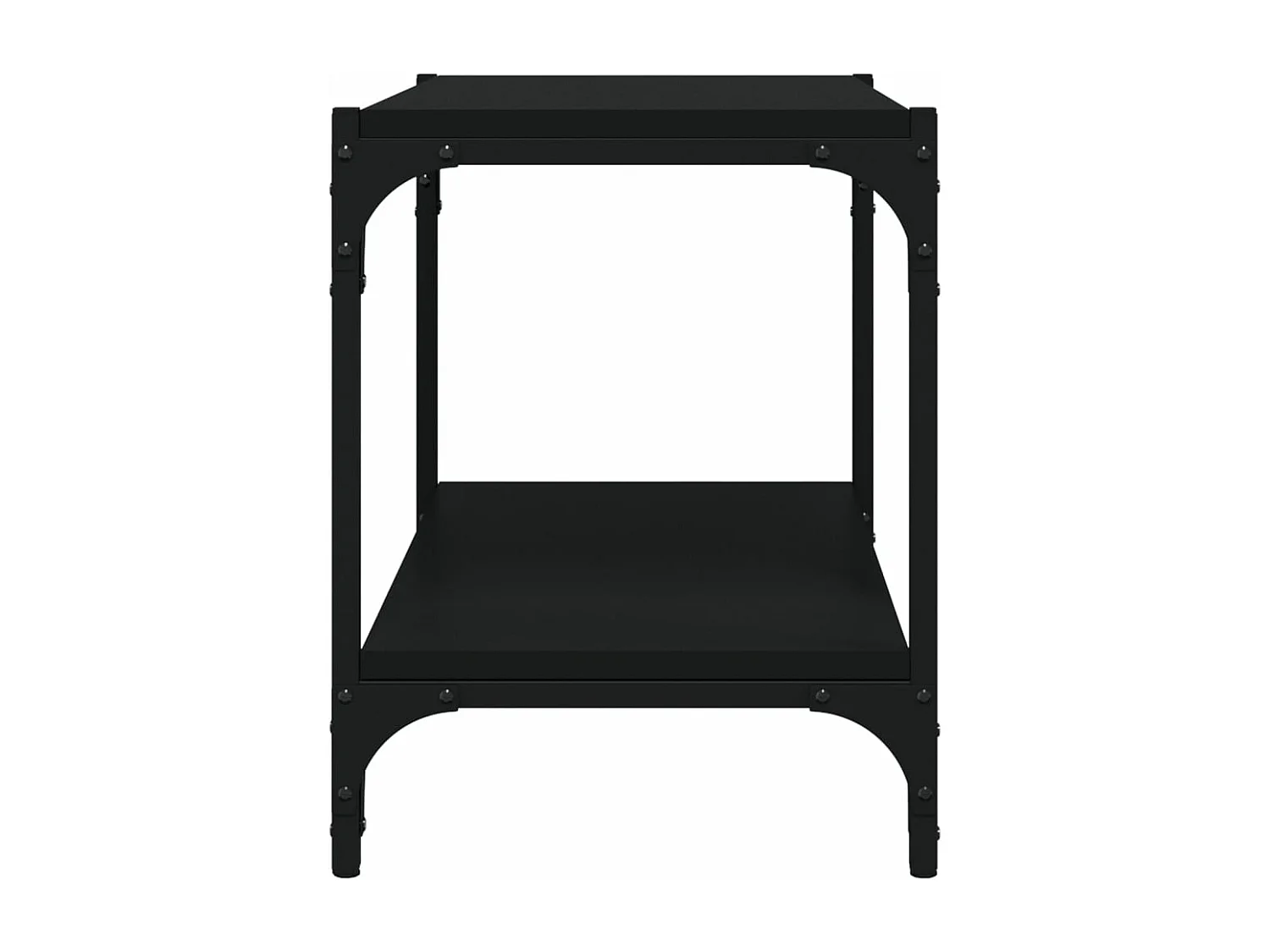 Meuble TV Noir 60x33x41 cm Bois d'ingénierie et acier