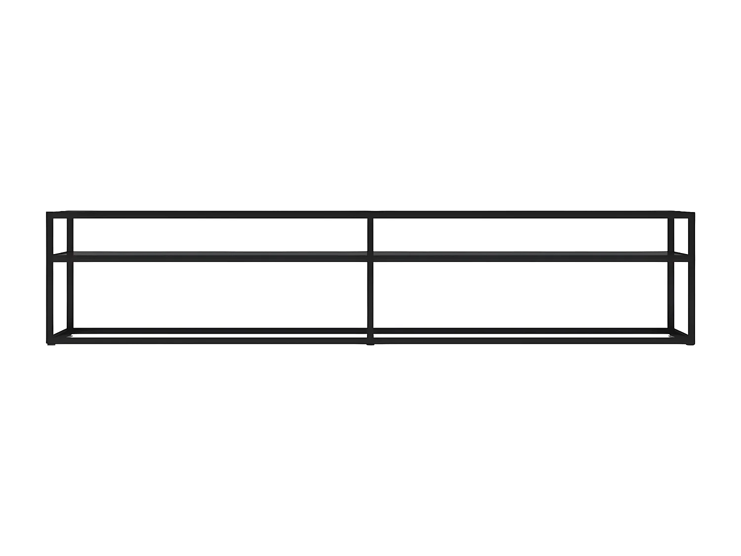 Meuble TV Noir 200x40x40,5 cm Verre trempé