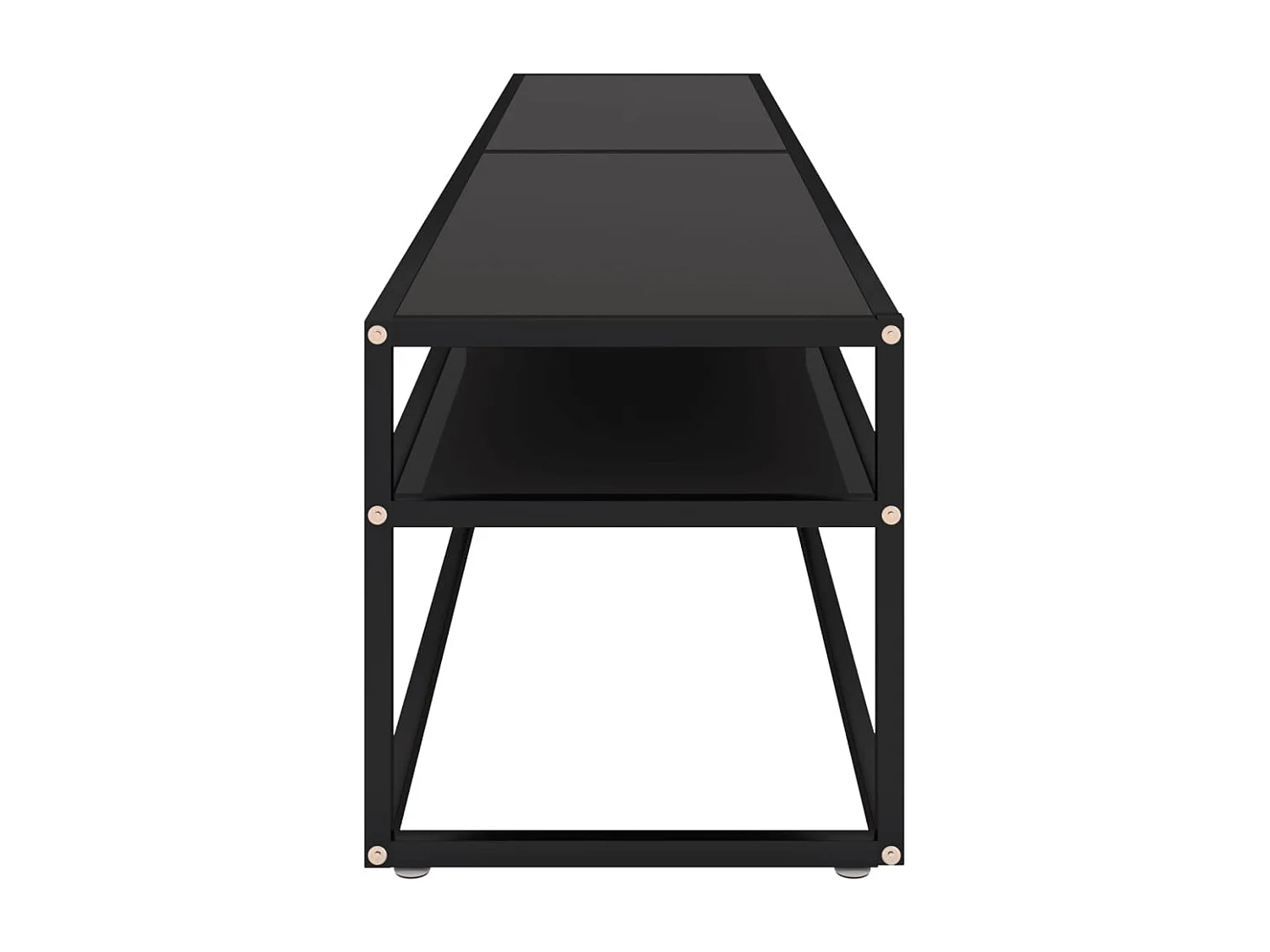 Meuble TV Noir 200x40x40,5 cm Verre trempé