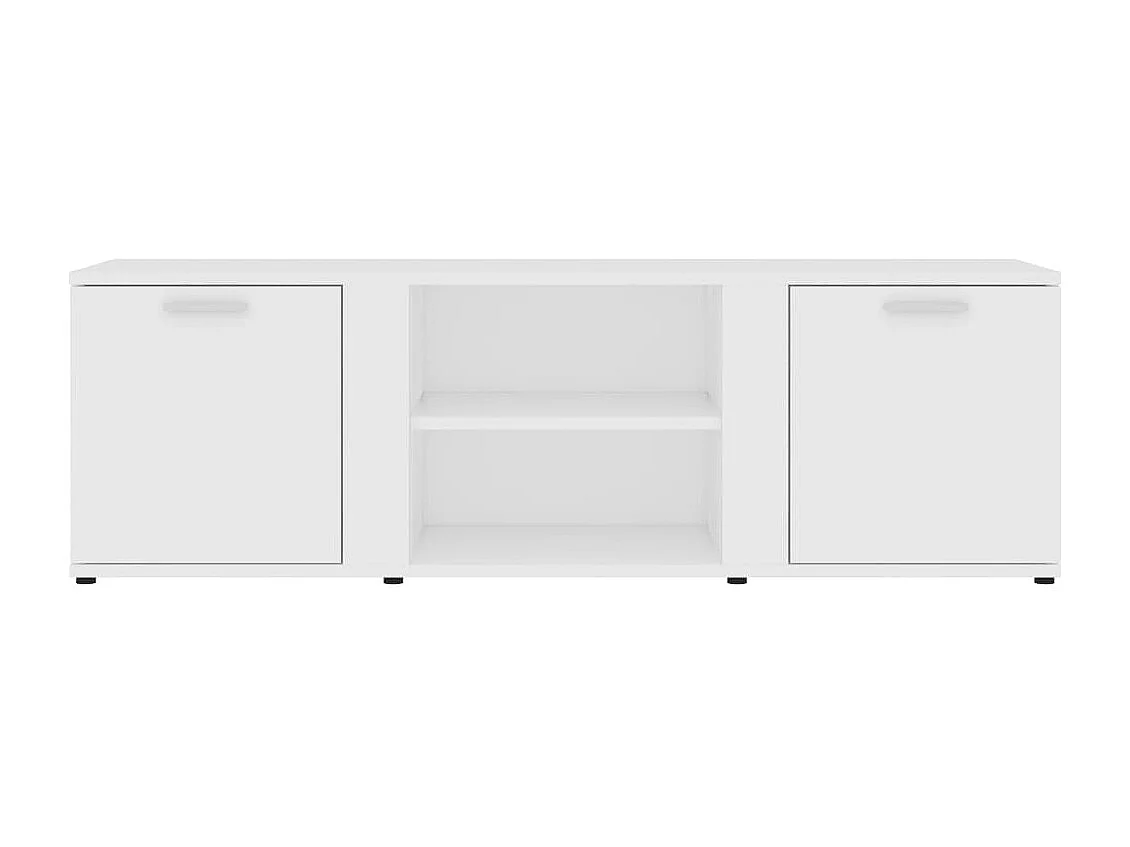 Meuble TV Blanc 120x34x37 cm Aggloméré