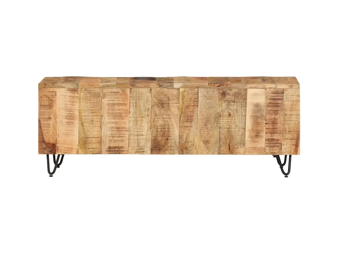 Meuble TV 110x30x40 cm Bois massif de manguier