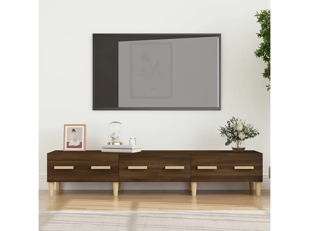 Meuble TV Chêne marron 150x34,5x30 cm Bois d'ingénierie