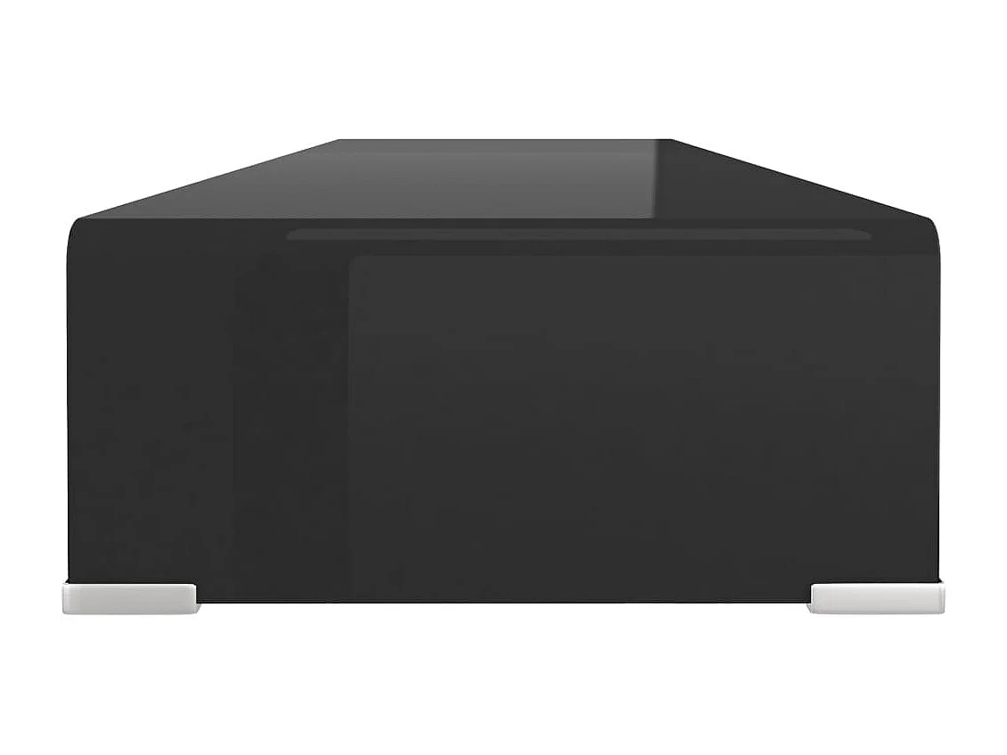 Meuble TV/ Support pour moniteur 100 x 30 x 13 cm Verre Noir