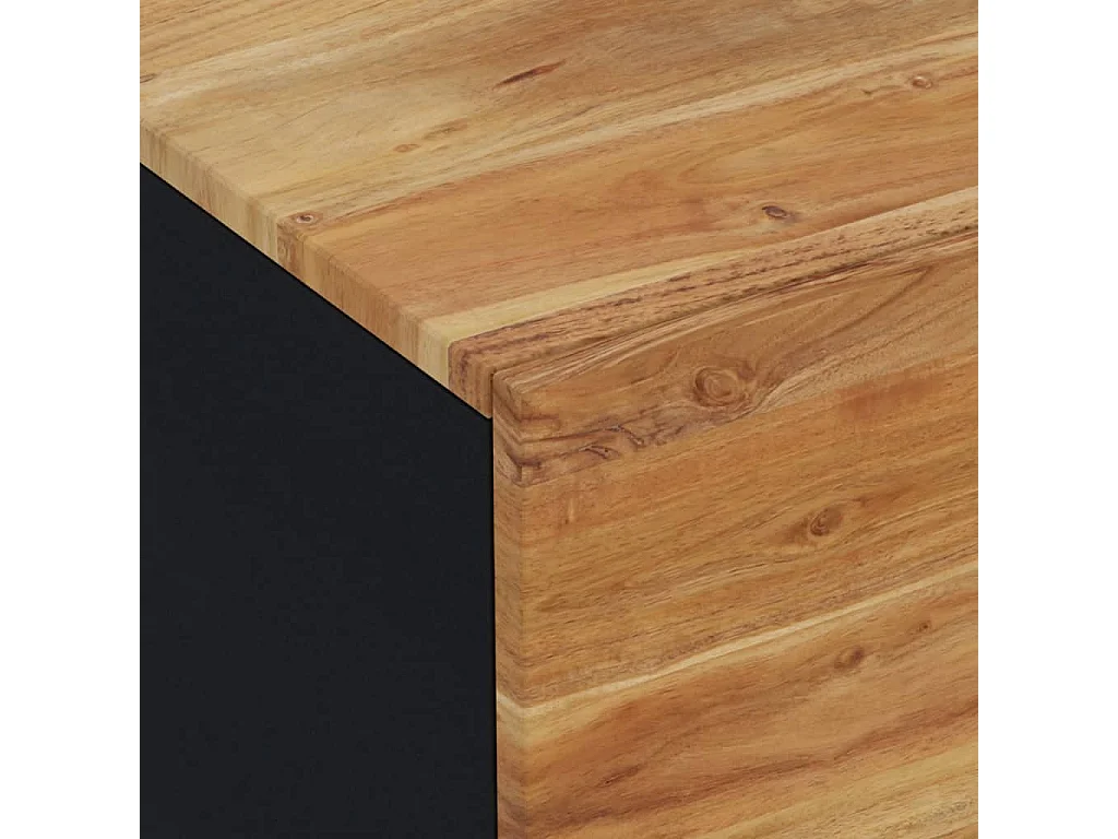 Mueble de TV madera maciza de acacia 105x33x46 cm