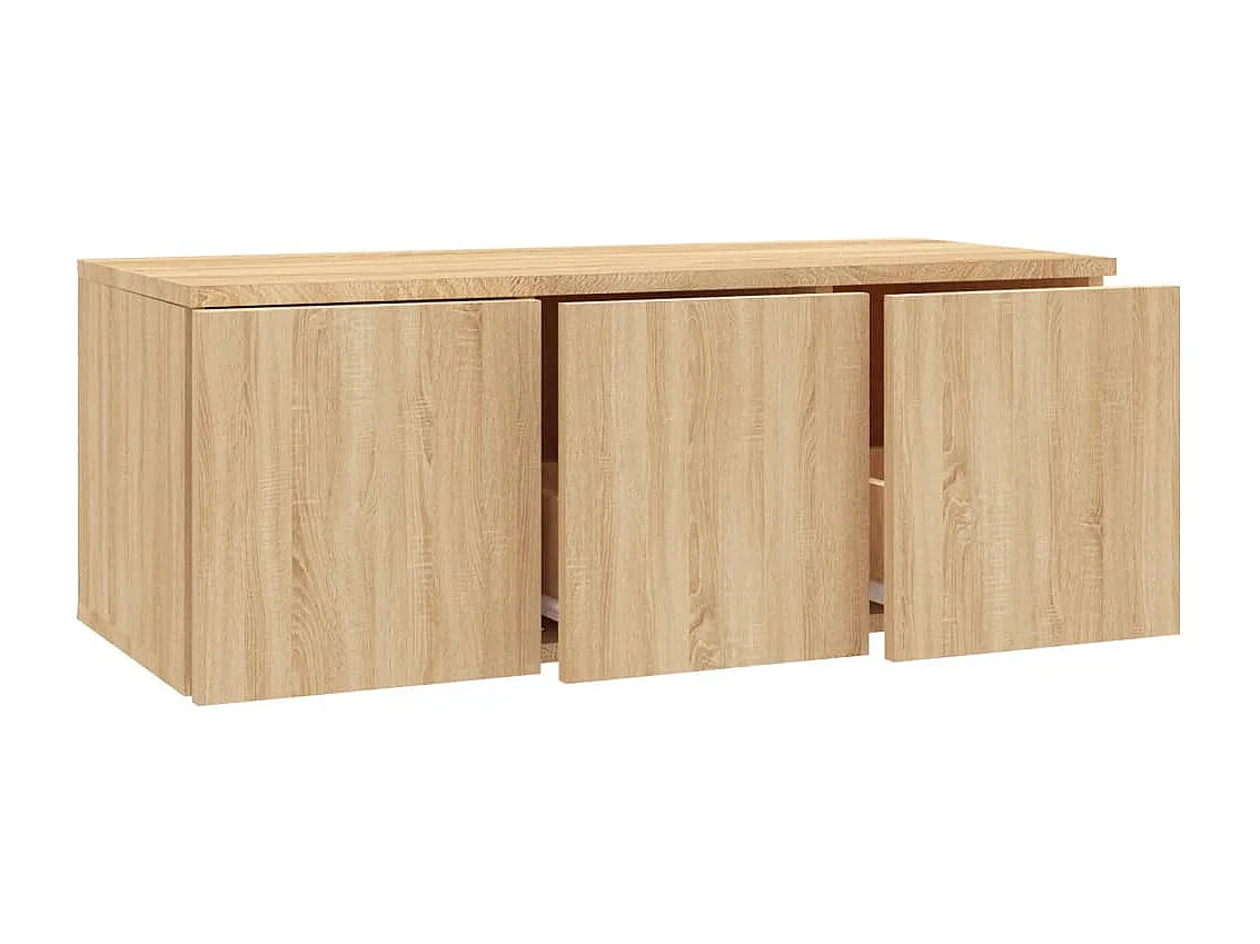 Meuble TV Chêne sonoma 80x34x30 cm Aggloméré